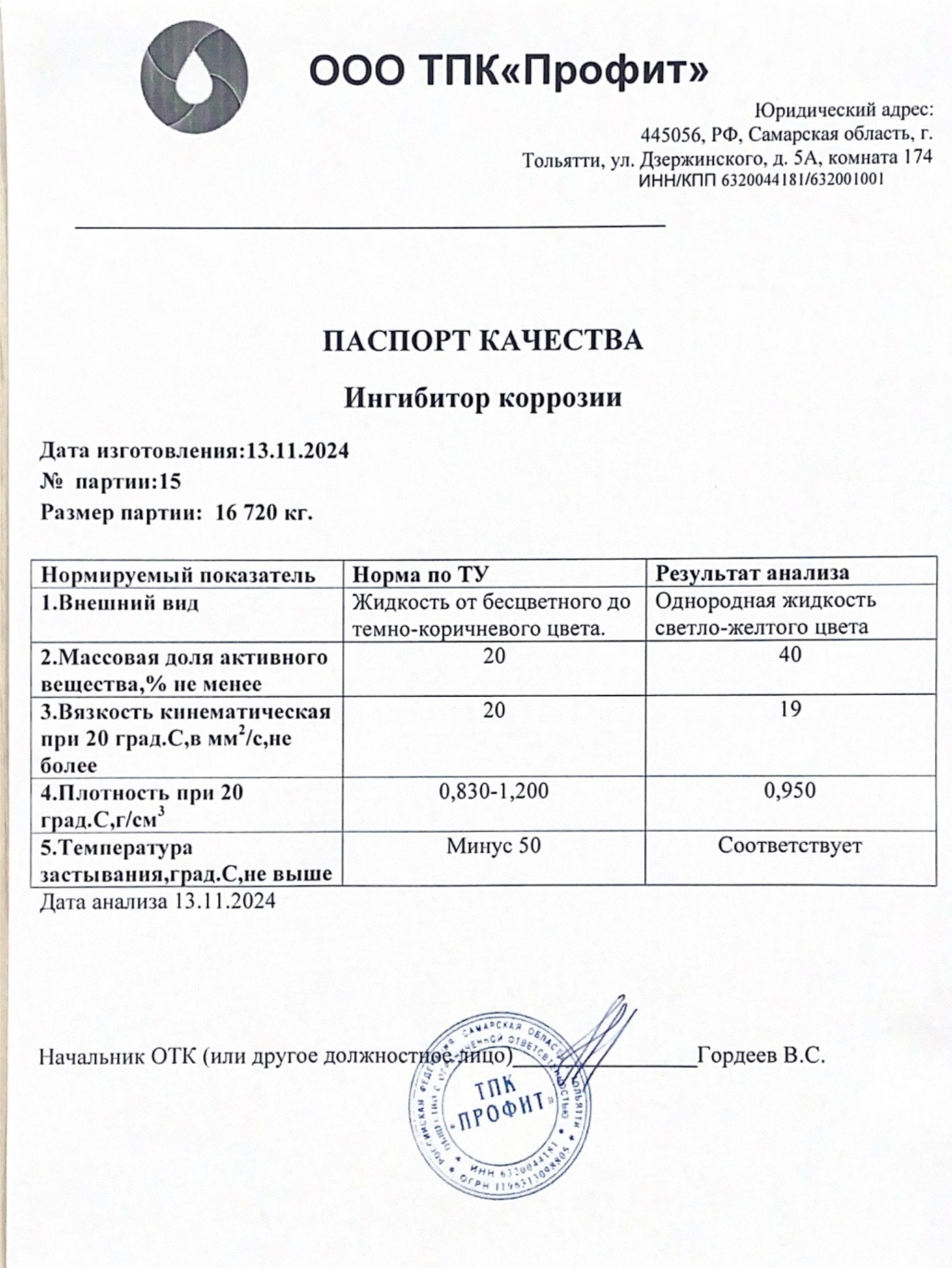 Ингибиторы коррозии от ООО ТПК "ПРОФИТ" Ингибиторы коррозии от ООО ТПК "ПРОФИТ"